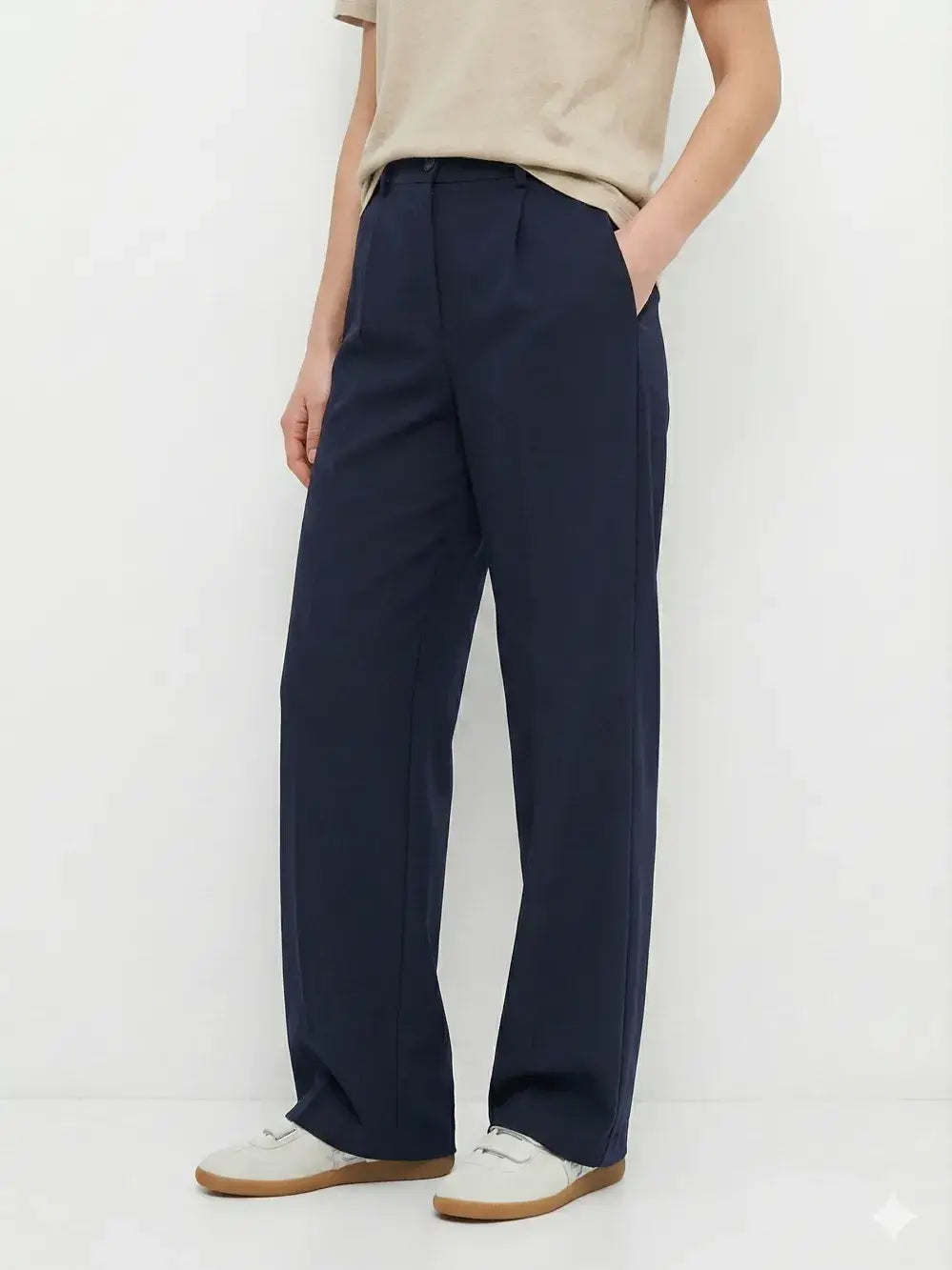 Wijde plooi broek