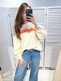 Los Angeles trui - beige/oranje