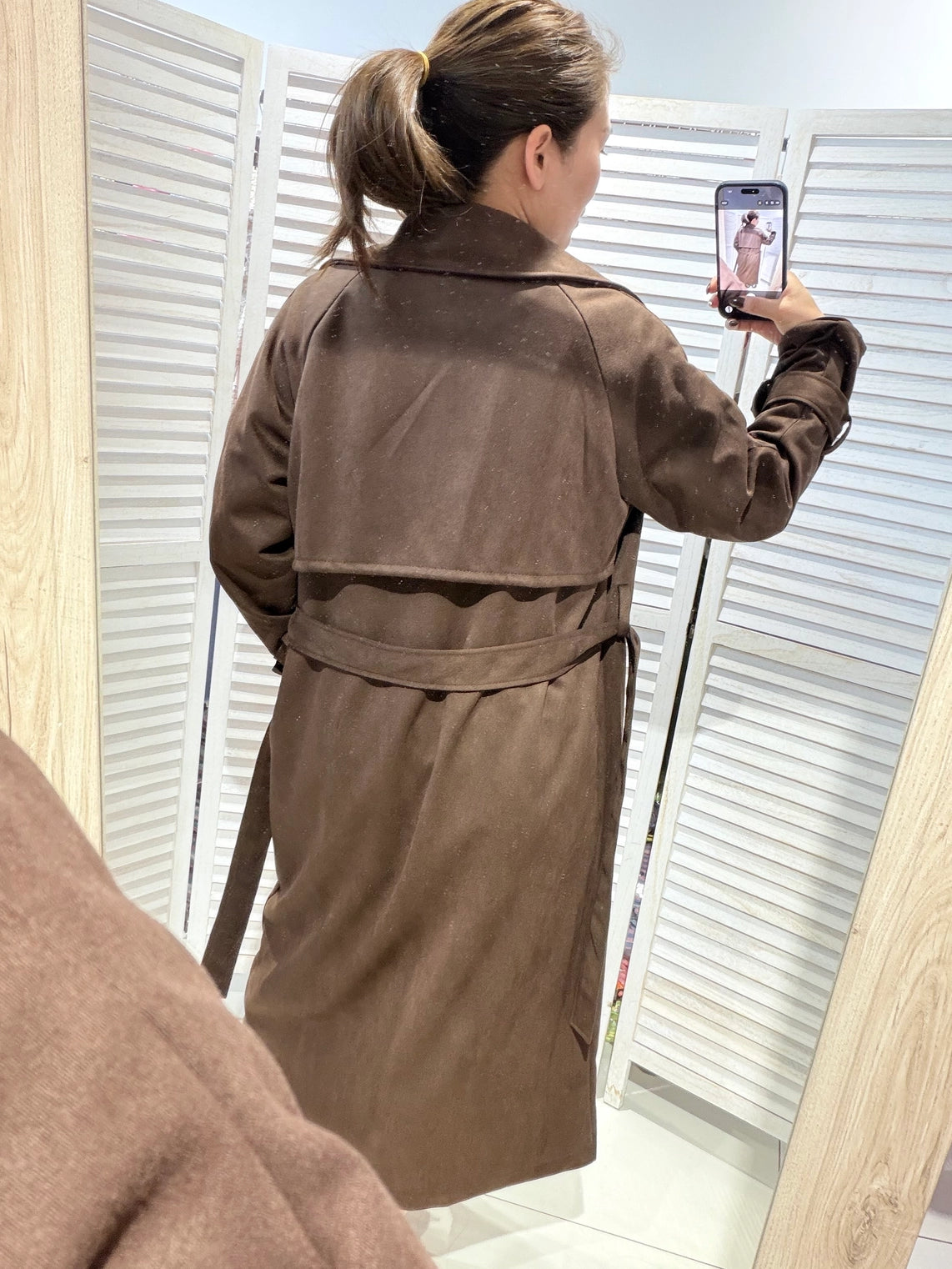 trenchcoat chocoladebruin