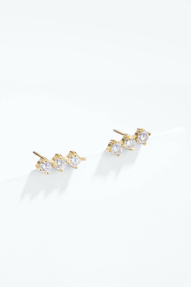 Trinity studs oorbellen