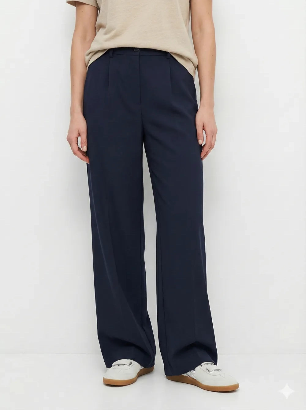 Wijde plooi broek