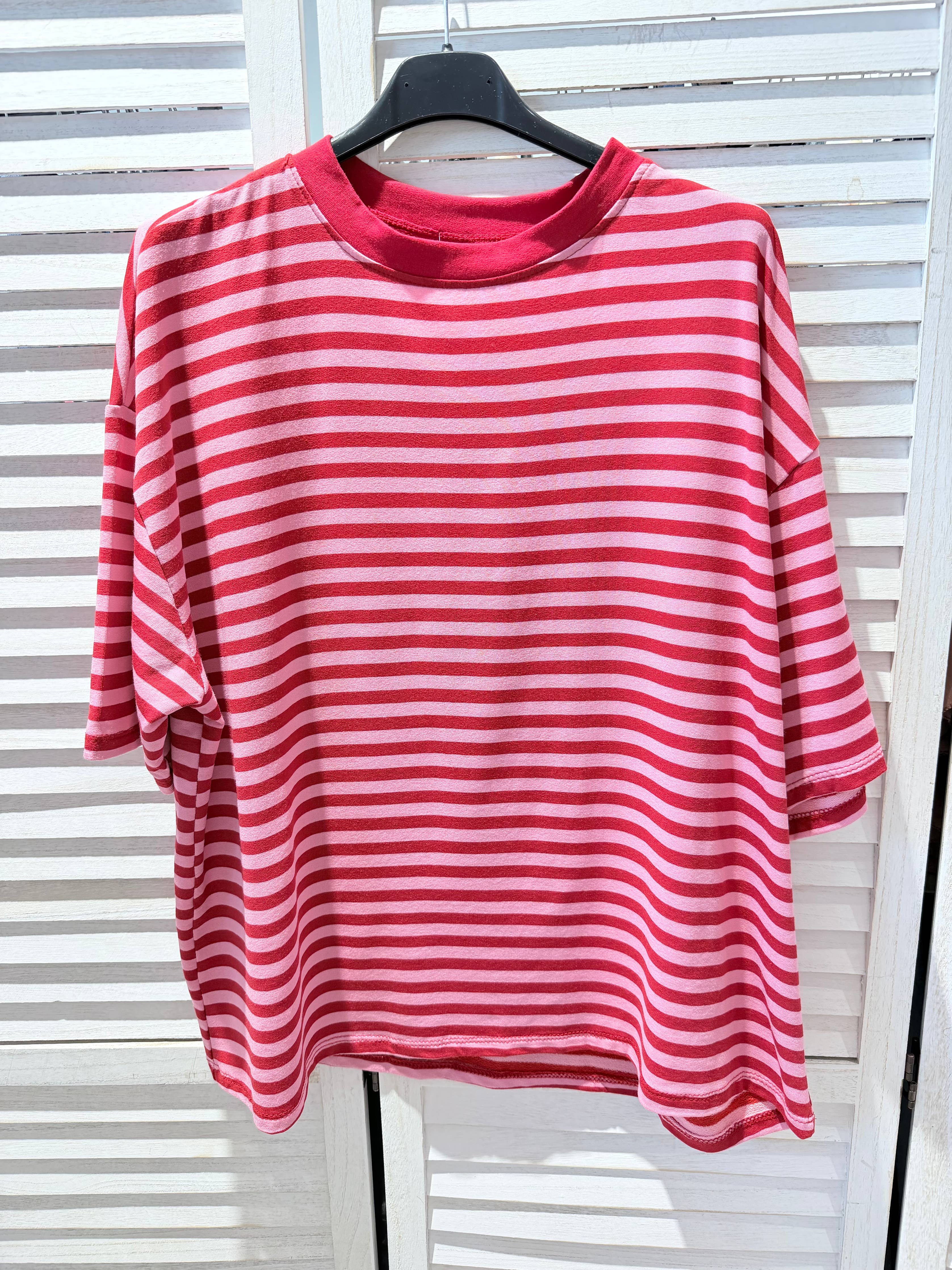 Gestreept T-shirt Rood-Roze