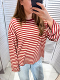 Longsleeve Rood-beige