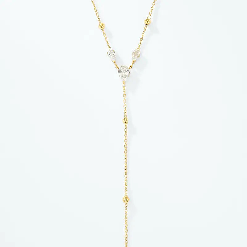 Sierlijke lange ketting- goudkleurig